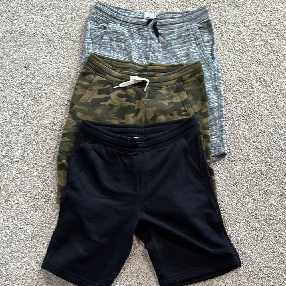 Youth Boys XL Casual Shorts Trio - Gray, Camo, Black